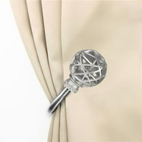 Central Design 4888-035 Arabella Curtain Holdback Set, Satin Nickel - Set of 2