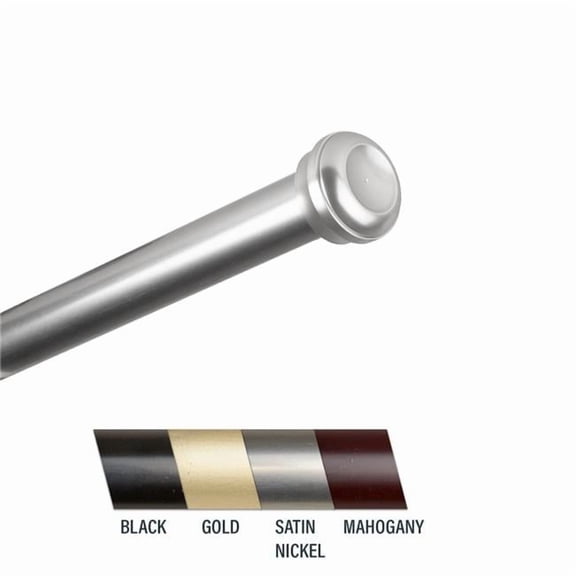 Central Design Cillo 1 in. Curtain Rod, 28-48 in. - Satin Nickel