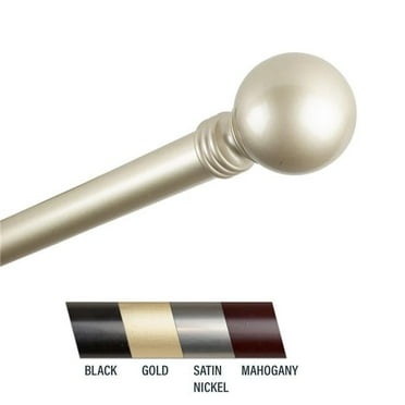 Central Design  Globus 1 in. Curtain Rod, 28-48 in. - Gold