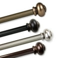 thumbnail image 1 of Central Design Products Steel 0.63" Modern Single Curtain Rod, Brown, 1 of 3