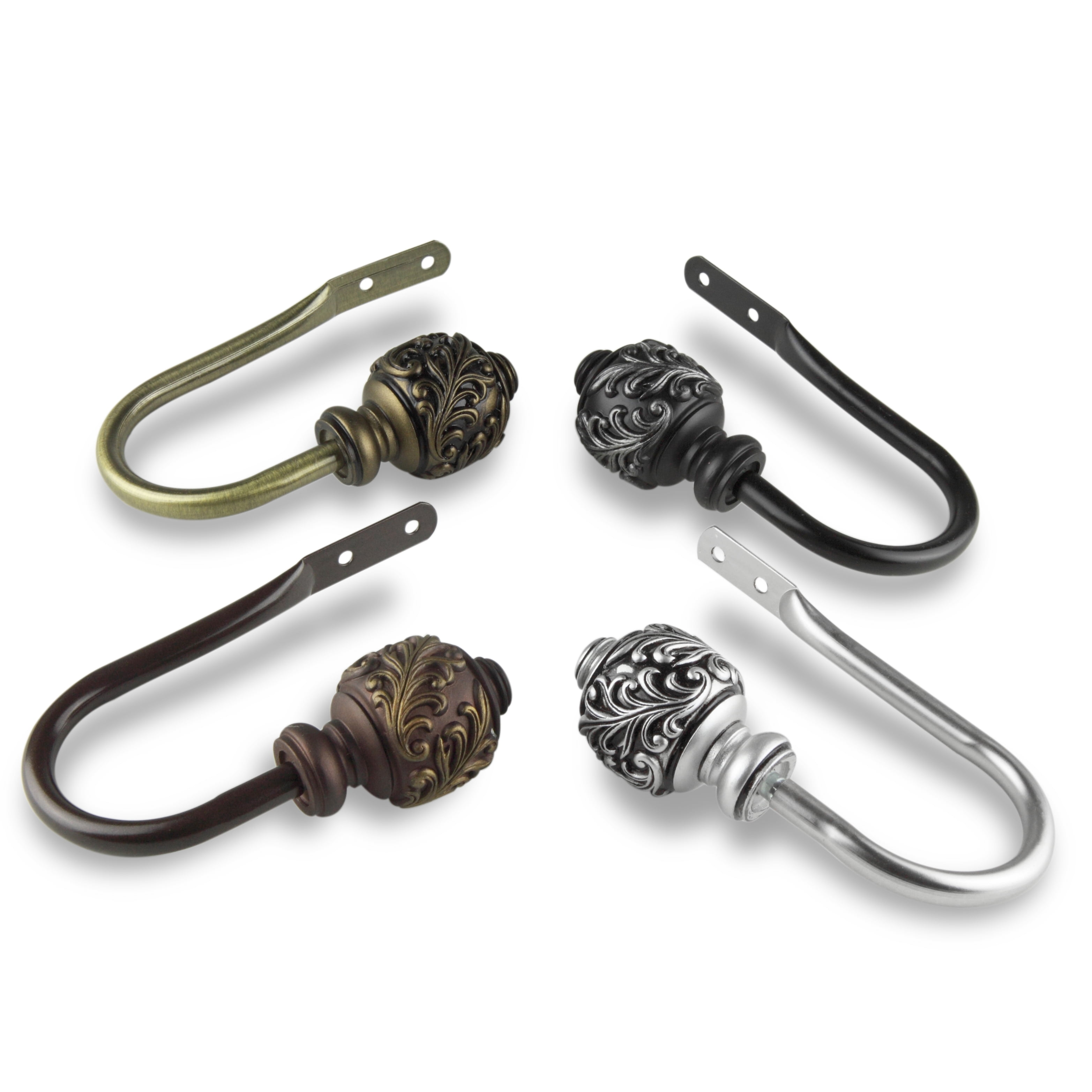 Central Design Products Steel Curtain Holdback, Brown