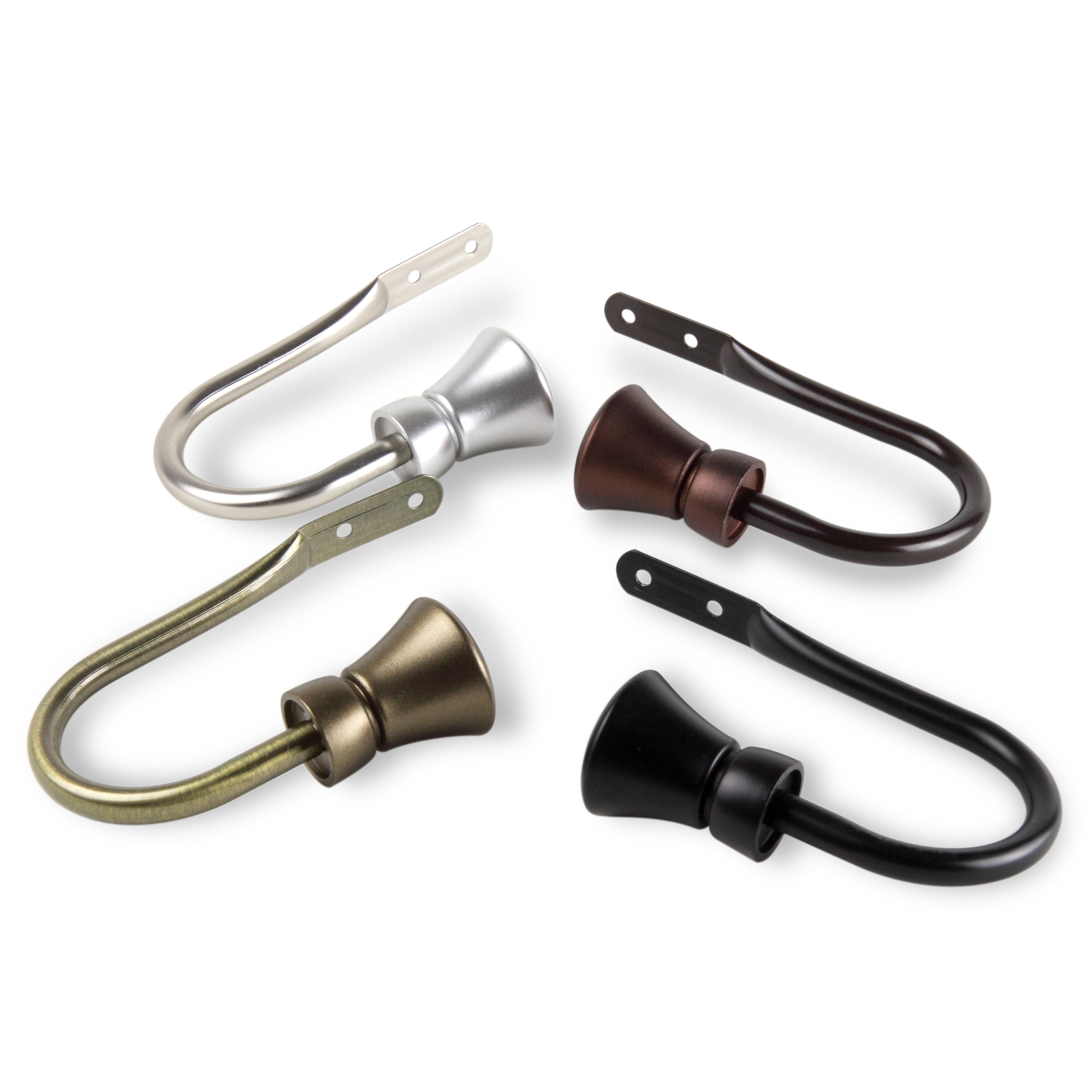 Central Design Products Steel Curtain Holdback, Silver