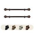 thumbnail image 1 of Central Design SIDE063-16-7 0.625 in. Dia. Meda Side Curtain Rod, Cocoa - 12-20 in. - Set of 2, 1 of 1