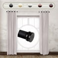 thumbnail image 1 of Central Design SIDE100-50-2 1 in. Cap Side Curtain Rod Set for 12 to 20 in. Winodws, Black - Set of 2, 1 of 1