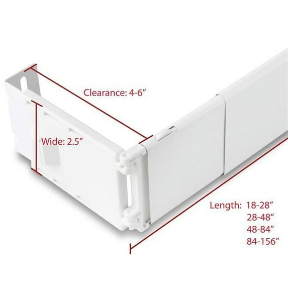 Central Design WP4048 48 to 84 in. Wide Pocket Curtain Rod