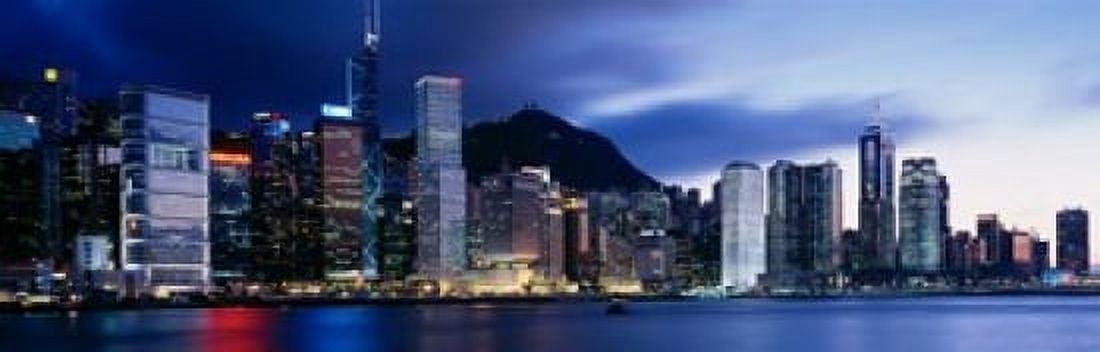 Central District Hong Kong Asia Canvas Art - Panoramic Images (38 x 12)