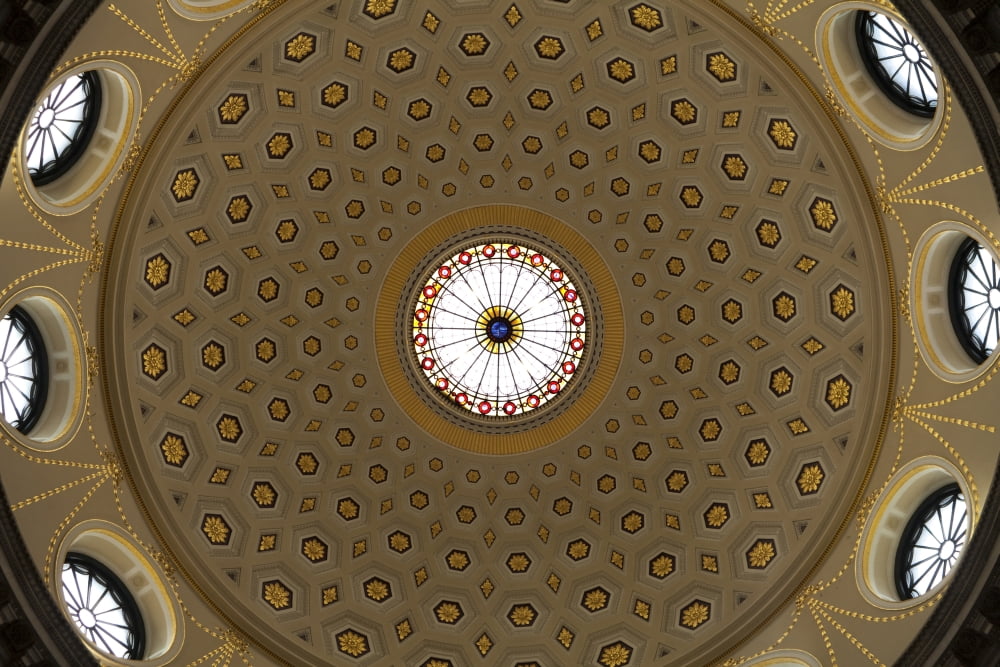 Central Dome The City Hall Opened 1779 Dame Street Dublin City Ireland Canvas Art - Panoramic Images (36 x 12)