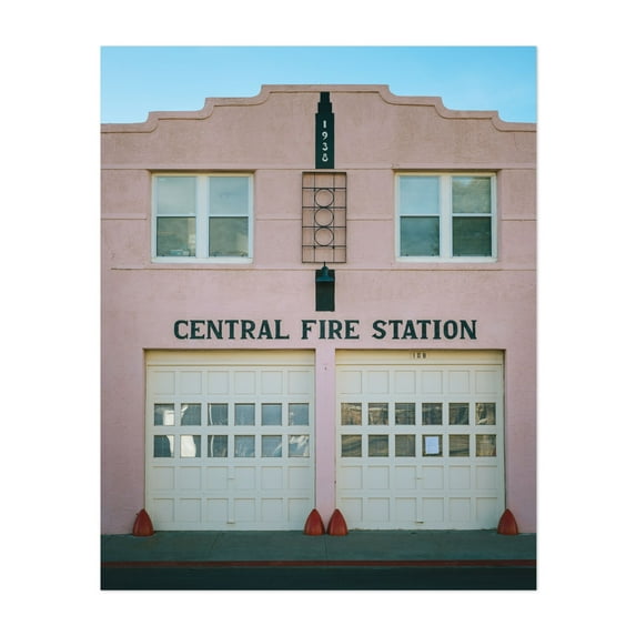 Central Fire Station, Marfa - Marfa Texas Photography Unframed Wall Art Print 16 x 20 inches