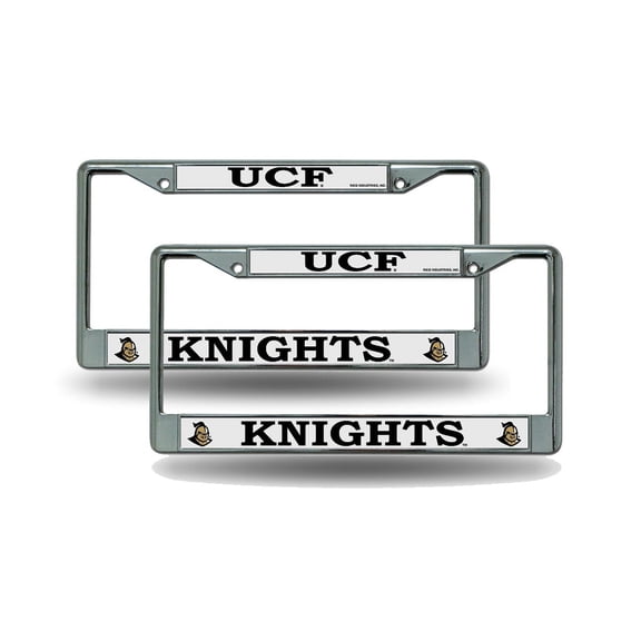 Central-Florida UCF Knight's Chrome Metal License Plate Frame - Set of 2 Frames
