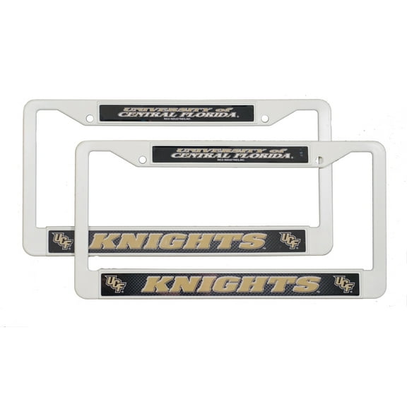 Central-Florida UCF Knight's Plastic License Plate Frame Set of 2