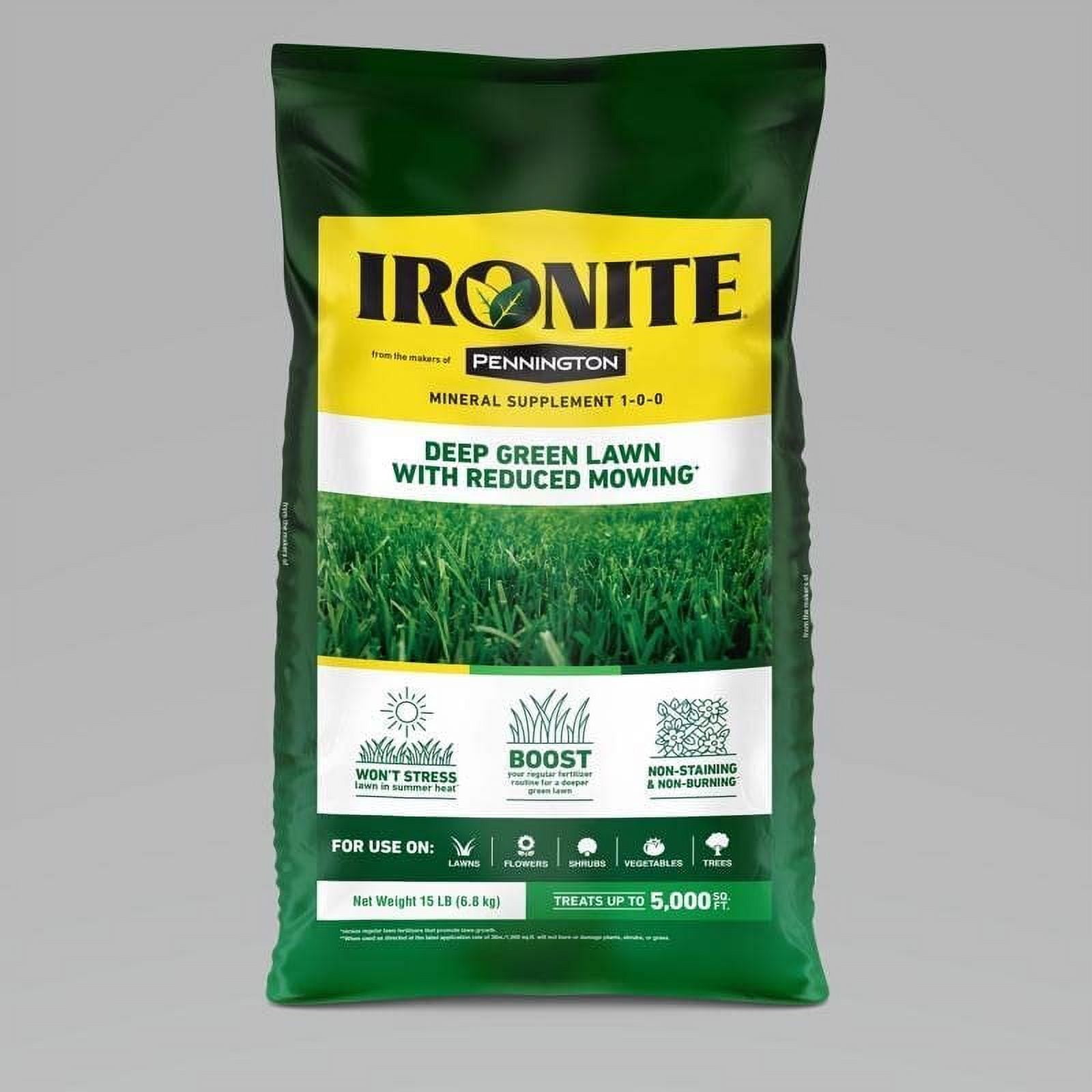 Central Garden & Pet Co Pennington Ironite All-Purpose 1-0-1 Lawn & Garden Fertilizer 5000 sq. ft. for All Grasses - Total Qty: 1