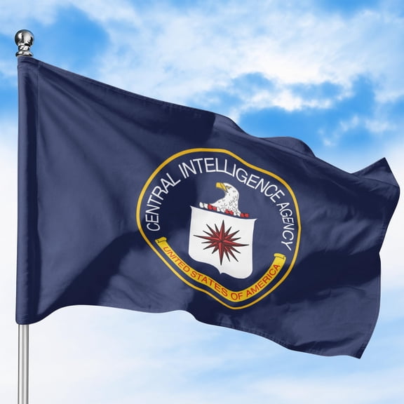 Central Intelligencce Agency Outdoor Flag (3x5ft) by DreamController - Durable, Fade-Resistant Polyester, Double-Stitched, Brass Grommets - HD Printed Law & Order Agencies Flag - Made in USA