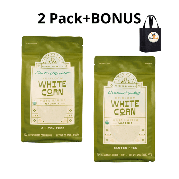 Central Market Central Market Organic White Corn Masa 32 oz . 2 Pack + Bonus
