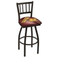thumbnail image 1 of Central Michigan 36 Inch L018 Black Wrinkle With Jailhouse Back Bar Stool, 1 of 7