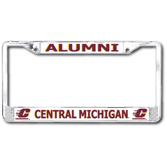 Central Michigan University Alumni Chrome License Plate Frame