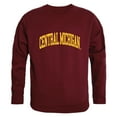thumbnail image 1 of Central Michigan University Arch Crewneck Pullover Sweatshirt Sweater - Maroon, Large, 1 of 2