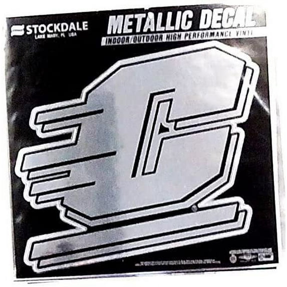Central Michigan University Chippewas 6 Inch Sticker Decal, Metallic Chrome Shimmer Design