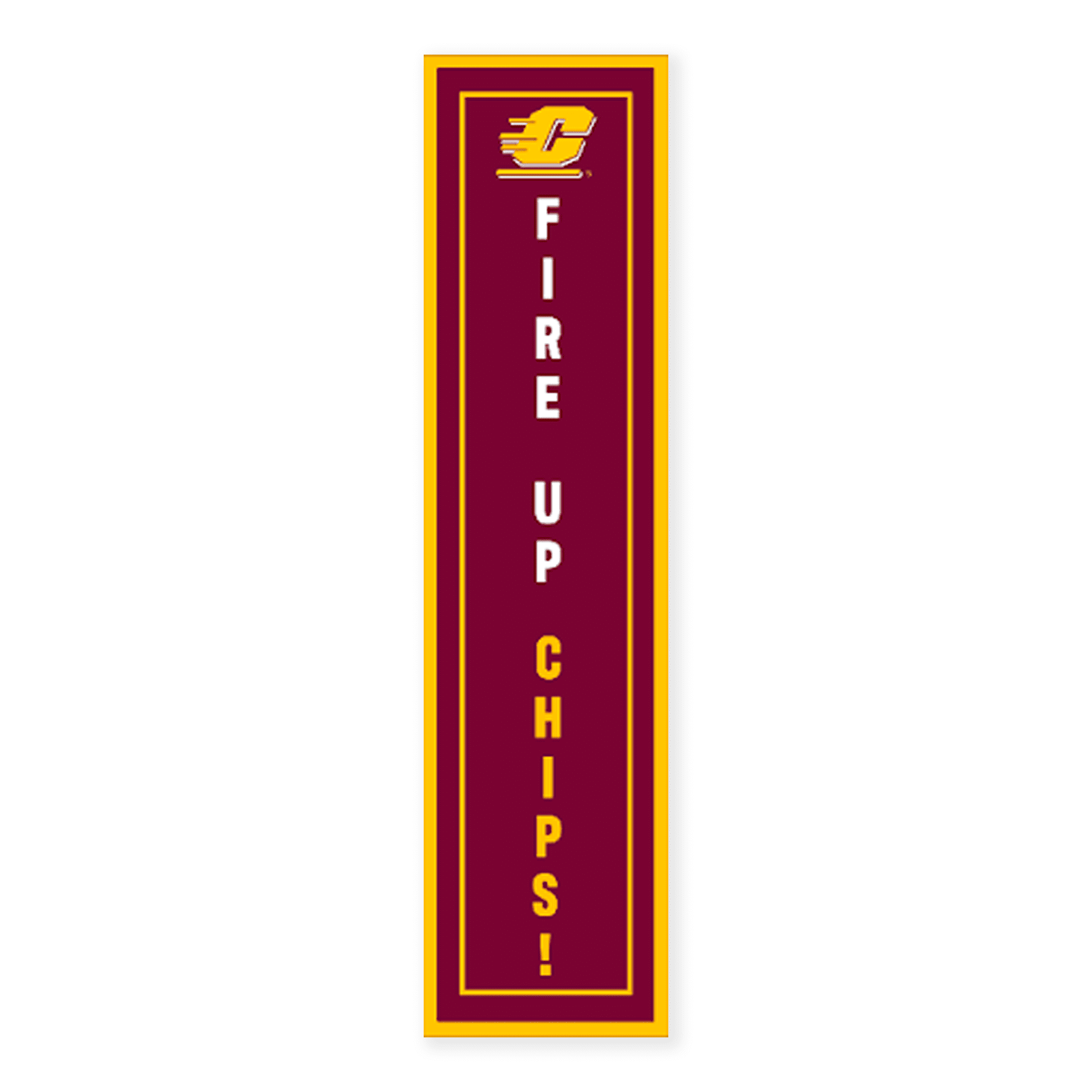 Central Michigan University Maroon and Gold Framed Canvas Print