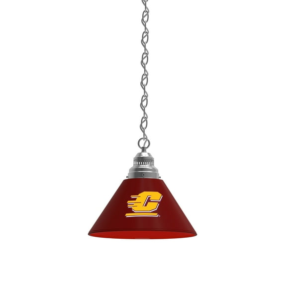 Central Michigan University Pendant Light with Chrome FIxture