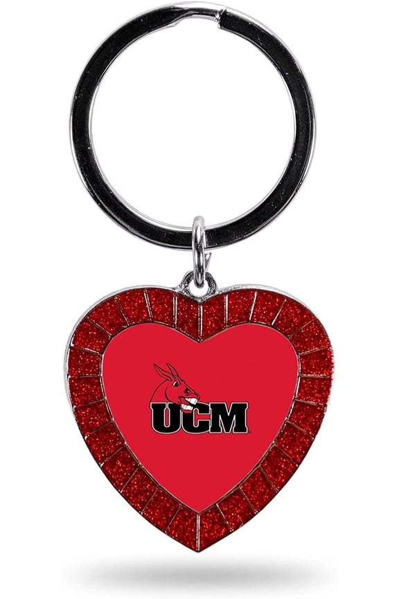 Central Missouri UCM Keychain Rhinestone Heart Decal Emblem Team Color University of