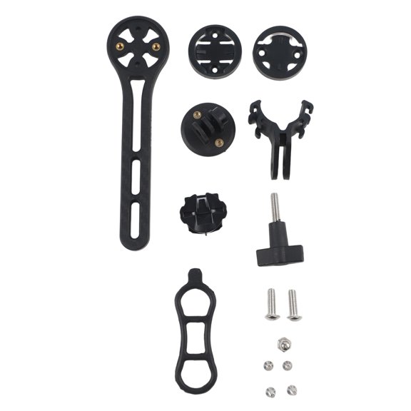 Central Mount for Bike Computer with Compatibility for Garmin For Bryton 3 Adapter Bases for Flexible Setup 180 Degree Light Adjustment (Black)