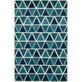 thumbnail image 1 of Central Oriental 2346NQ80EC.084 7 ft. 10 in. x 9 ft. 10 in. Terrace Tropic Isocele Snow & Turquoise Rectangle Area Rug, Blue, 1 of 1