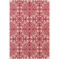 thumbnail image 1 of Central Oriental 2352SCO80EC.084 7 ft. 10 in. x 9 ft. 10 in. Terrace Tropic Halbur Rectangle Area Rug, Snow & Coral, 1 of 1