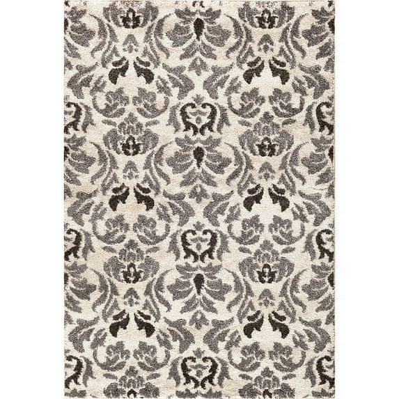 Central Oriental Olympia Snow & Silver Layla Area Rug