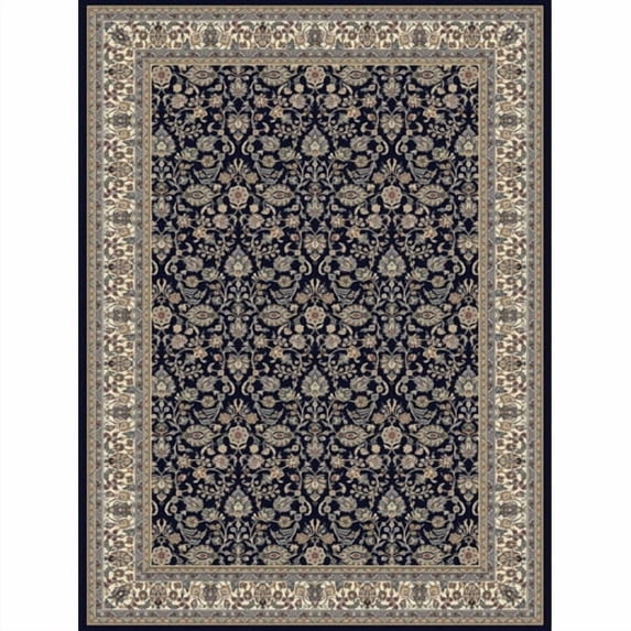 Central Oriental Royal Emperor Navy Oriental Rug