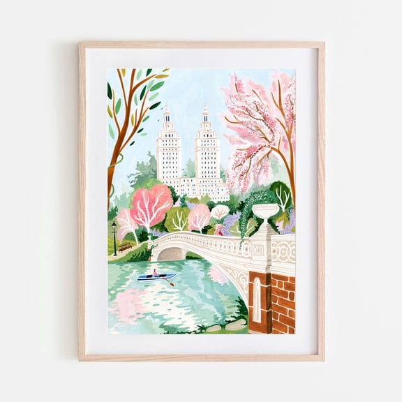 Central Park Bow Bridge New York Wall Decor Unframed Paper Print