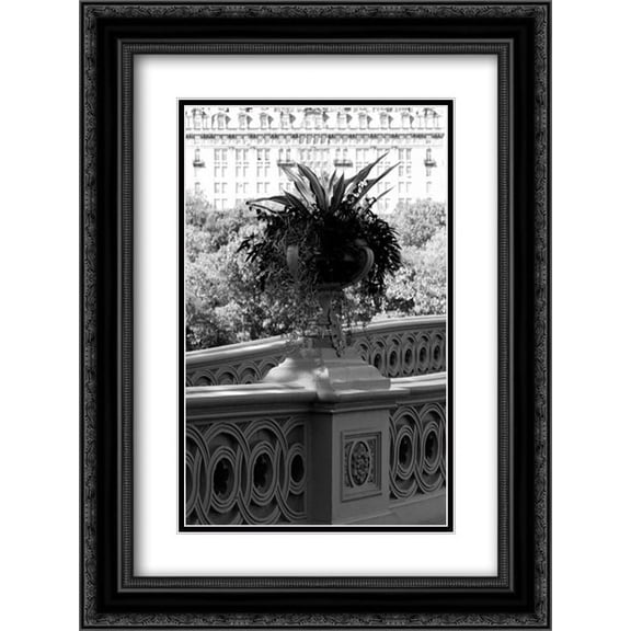 Central Park Bridge 5 2x Matted 18x24 Black Ornate Framed Art Print by Grey, Jace