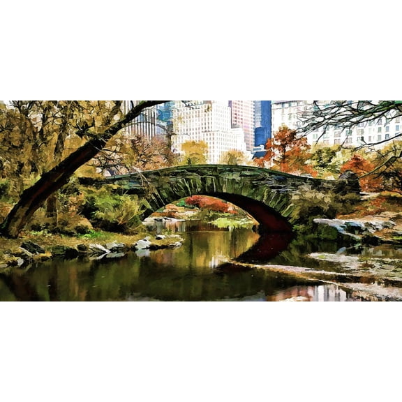 Central Park Bridge - CANVAS OR PRINT WALL ART