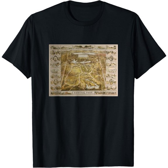 Central Park Map T Shirt T-Shirt