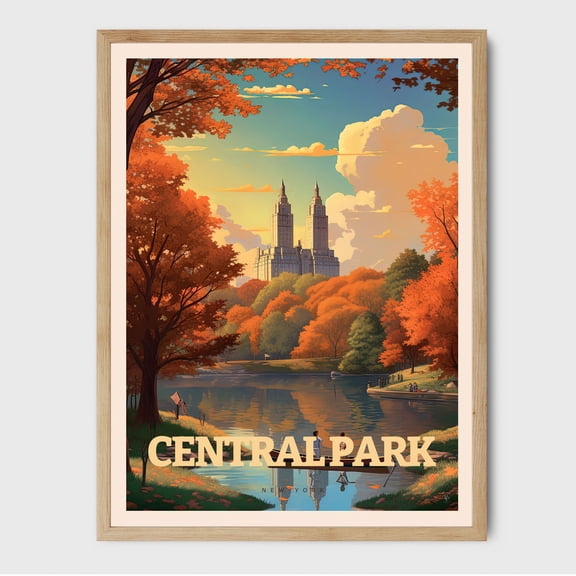 Central Park New York Art Travel, Unframed Paper Print