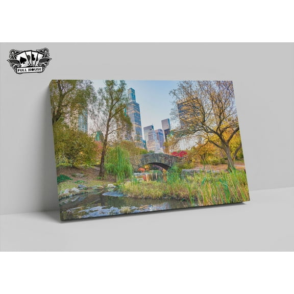 Central Park New York Autumn Canvas Print - Full House (12″×16″)