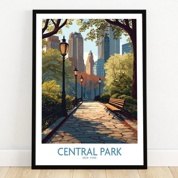 Central Park New York Pathway Poster
