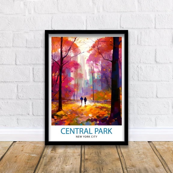 Central Park New York Travel Print Central Park Wall Decor Central Park New York City Travel Prints Central Park Art Print