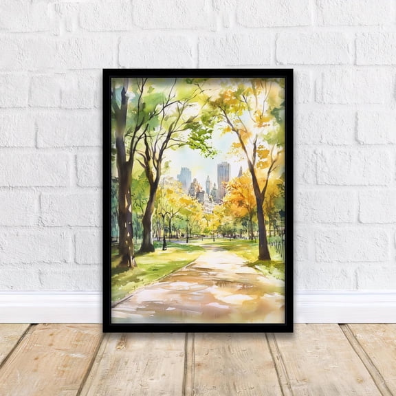 Central Park New York Travel Print Wall Decor Wall Art Central Park Landscape Wall Hanging Home Décor NYC Gift Art Lovers Scenic Print, Poster Only