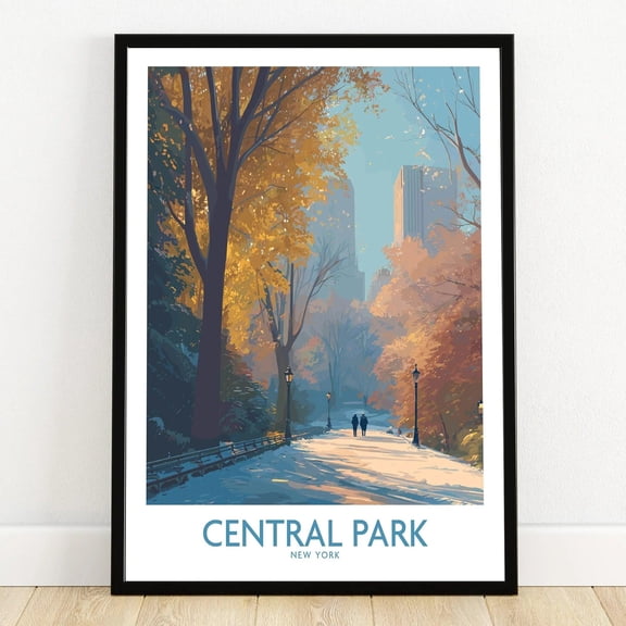 Central Park New York Winter Walk Poster