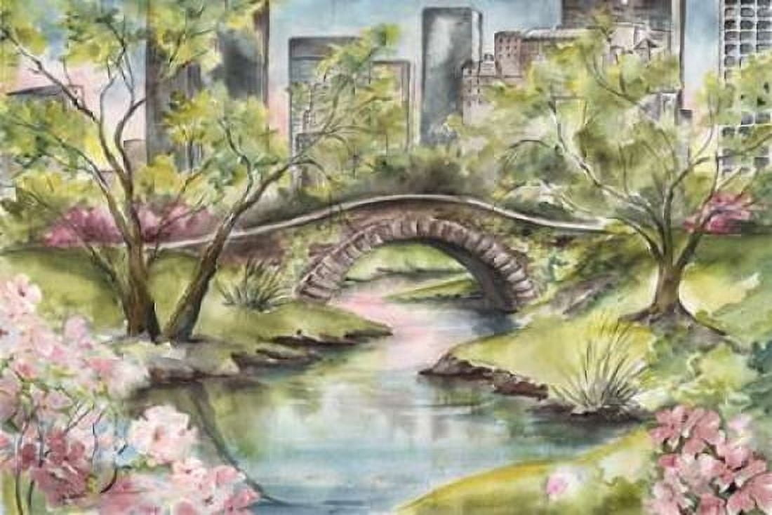 Central Park Springtime Canvas Art - Tre Sorelle Studios (12 x 18)