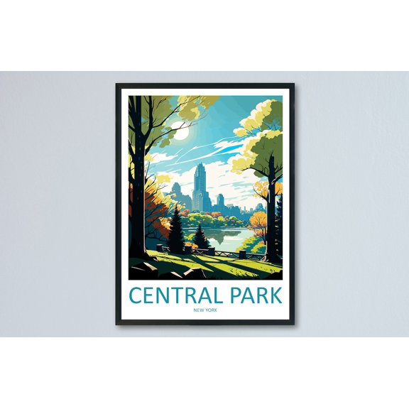Central Park Travel Central Park Hanging Home Décor Central Park Lovers New Wall Art Unframed Paper Print