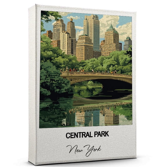 Central Park Travel Decorative Art Canvas New York Canvas Colorful Travel Wall Decor for Any Room Makes a Thoughtful Gift
