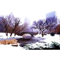 thumbnail image 1 of Central Park Winter Bridge Oil Painting CANVAS or PRINT WALL ART, 1 of 1