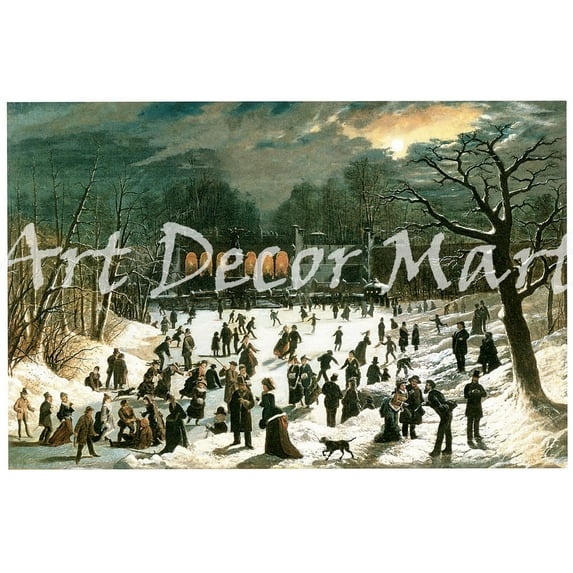 Central Park Winter - CANVAS OR FINE PRINT WALL ART