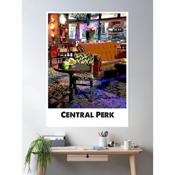 Central Perk Poster Wall Art, Modern Wall Decor For Living Room Bedroom, 8x12 UNFRAMED
