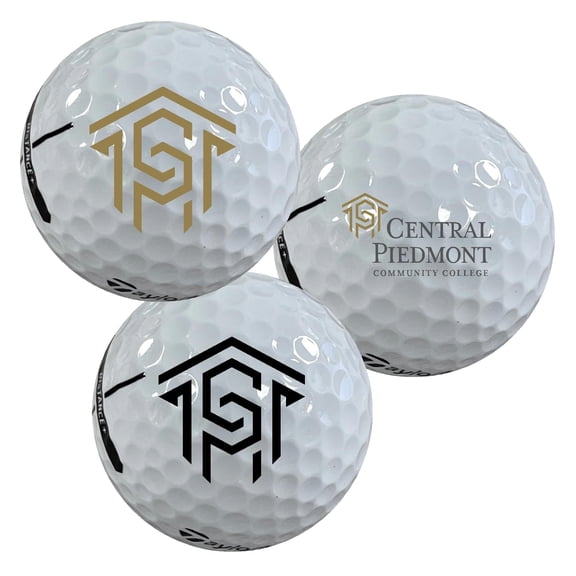Central Piedmont Community College Chargers Logo Edition Taylormade Distance+ Golf Balls 12-Pack (Dozen)