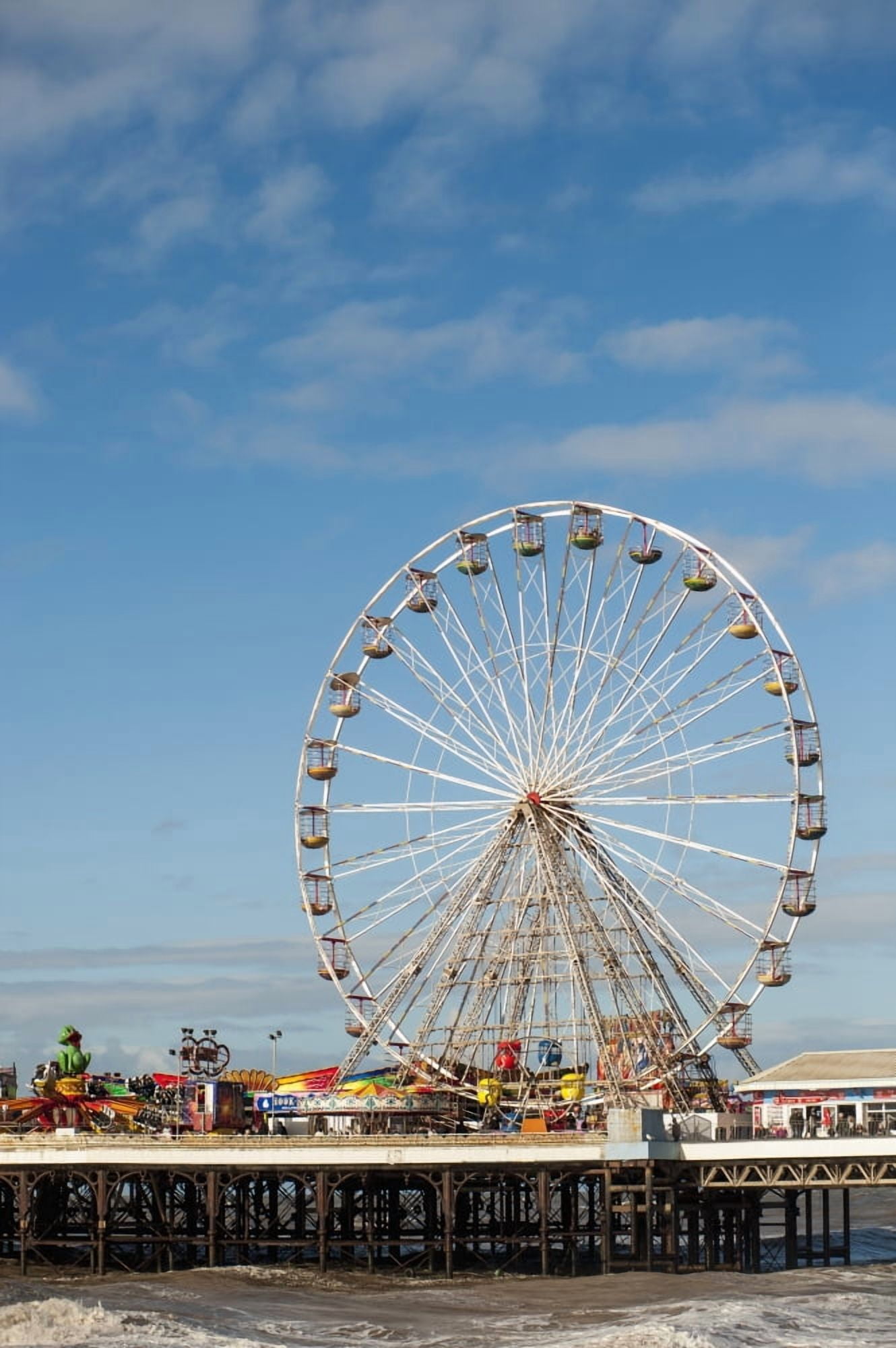 Central Pier Blackpool Lancashire England Canvas Art - Dosfotos Design Pics (11 x 17)