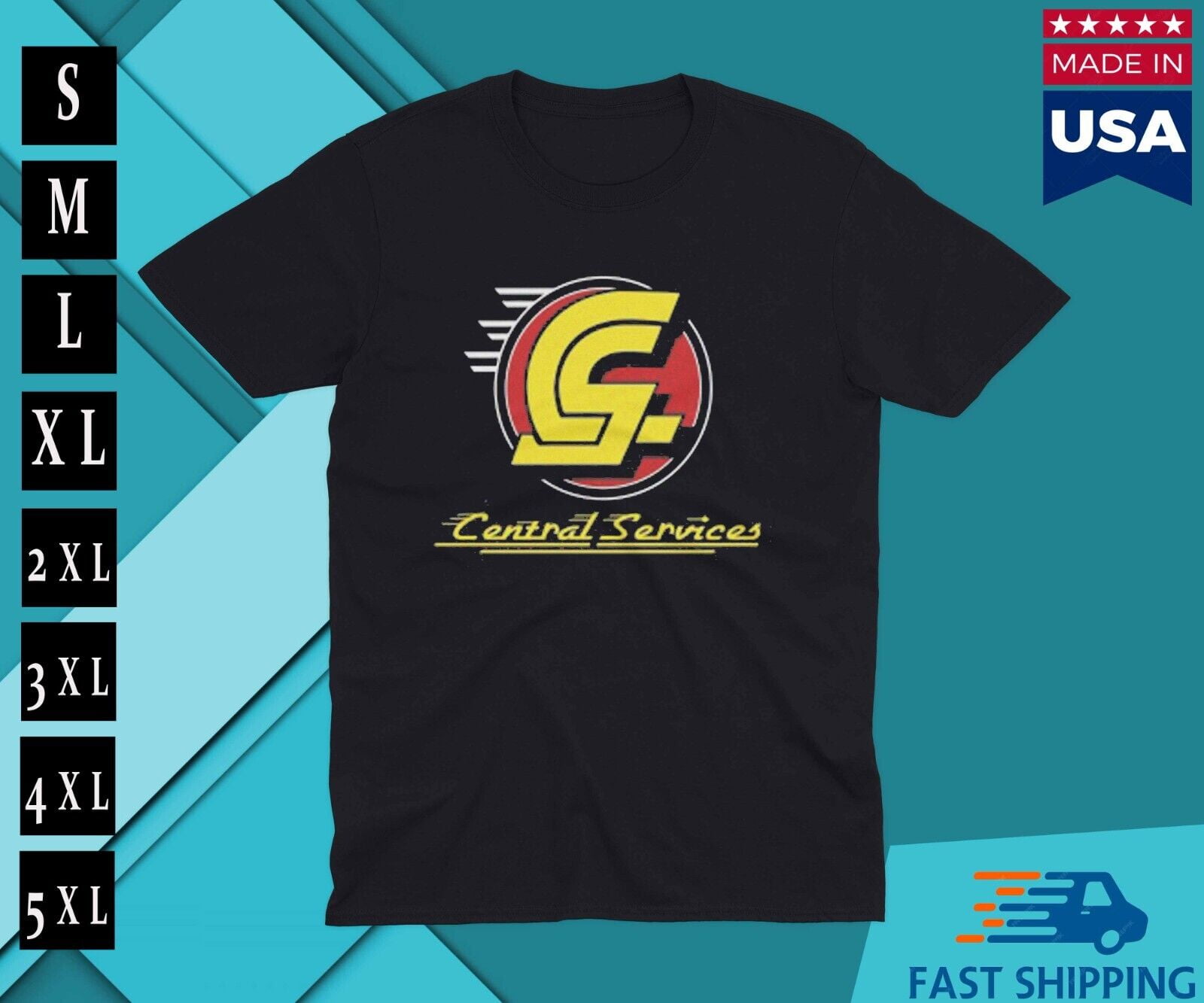 Central Services Logo tshirt USA MADE IN USA