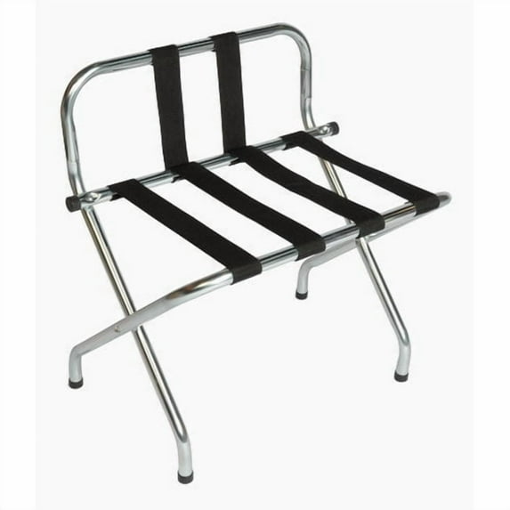 Central Specialties LTD Metal High Back Luggage Rack with Strap