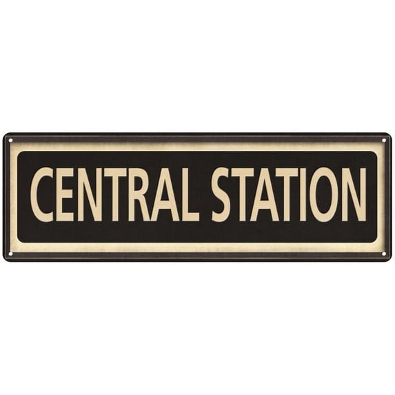 Central Station Vintage Looking Metal Sign Home Decor 8x24 108240066017
